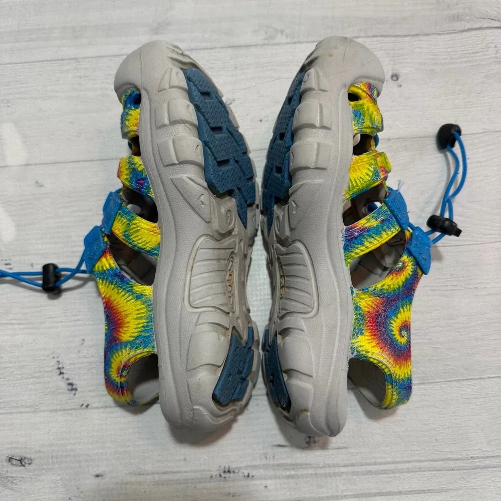 KEEN CNX Seacamp Gray Rainbow Tie-Dye Sport Sandals Washable child size 1